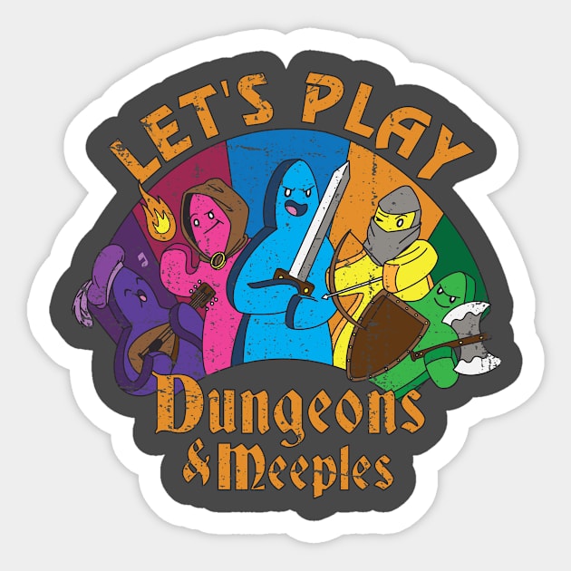 Lets Play Dungeons and Meeples Sticker by G33KT33S